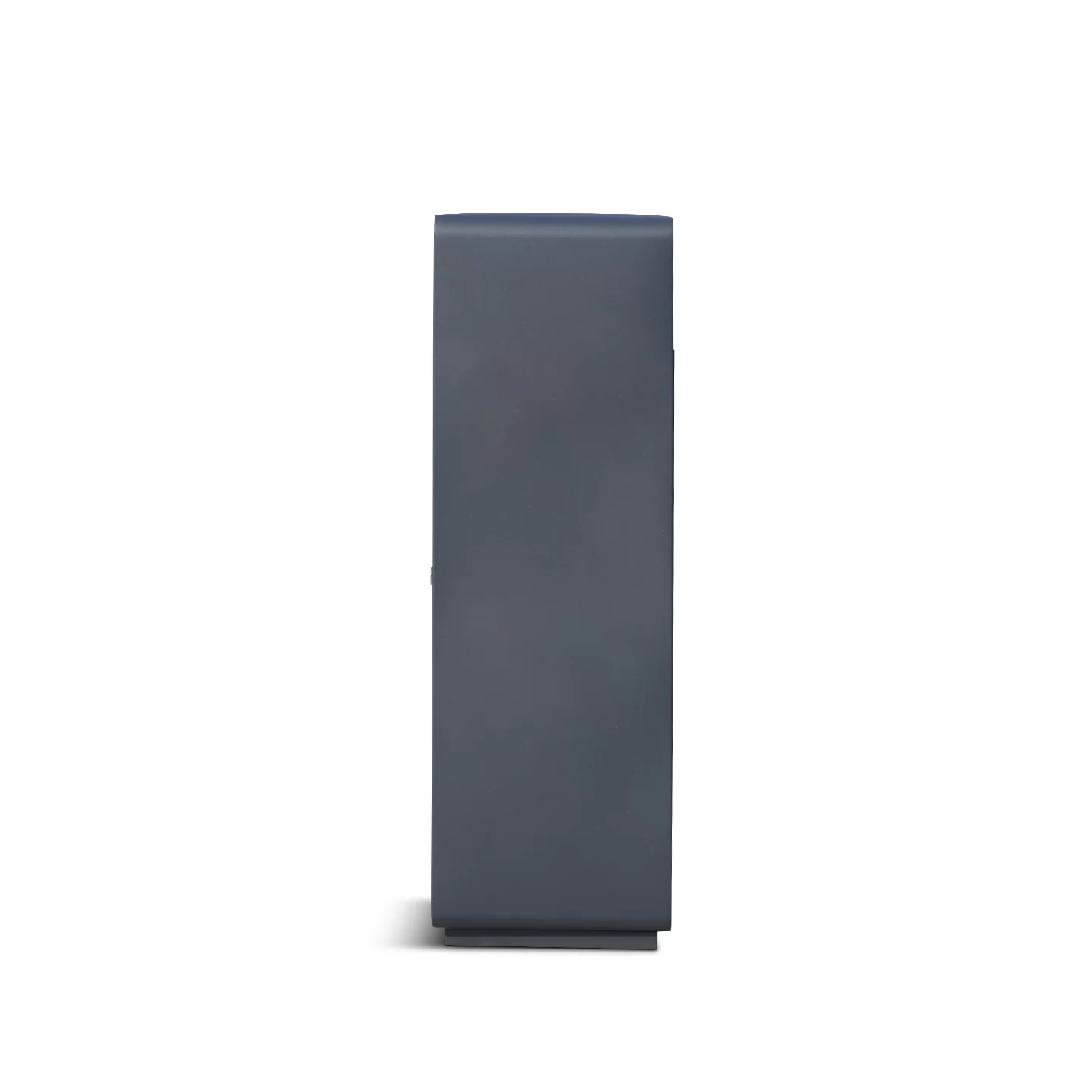 side view of powder-coated galvanized steel outdoor trash bin - OTM-04BM